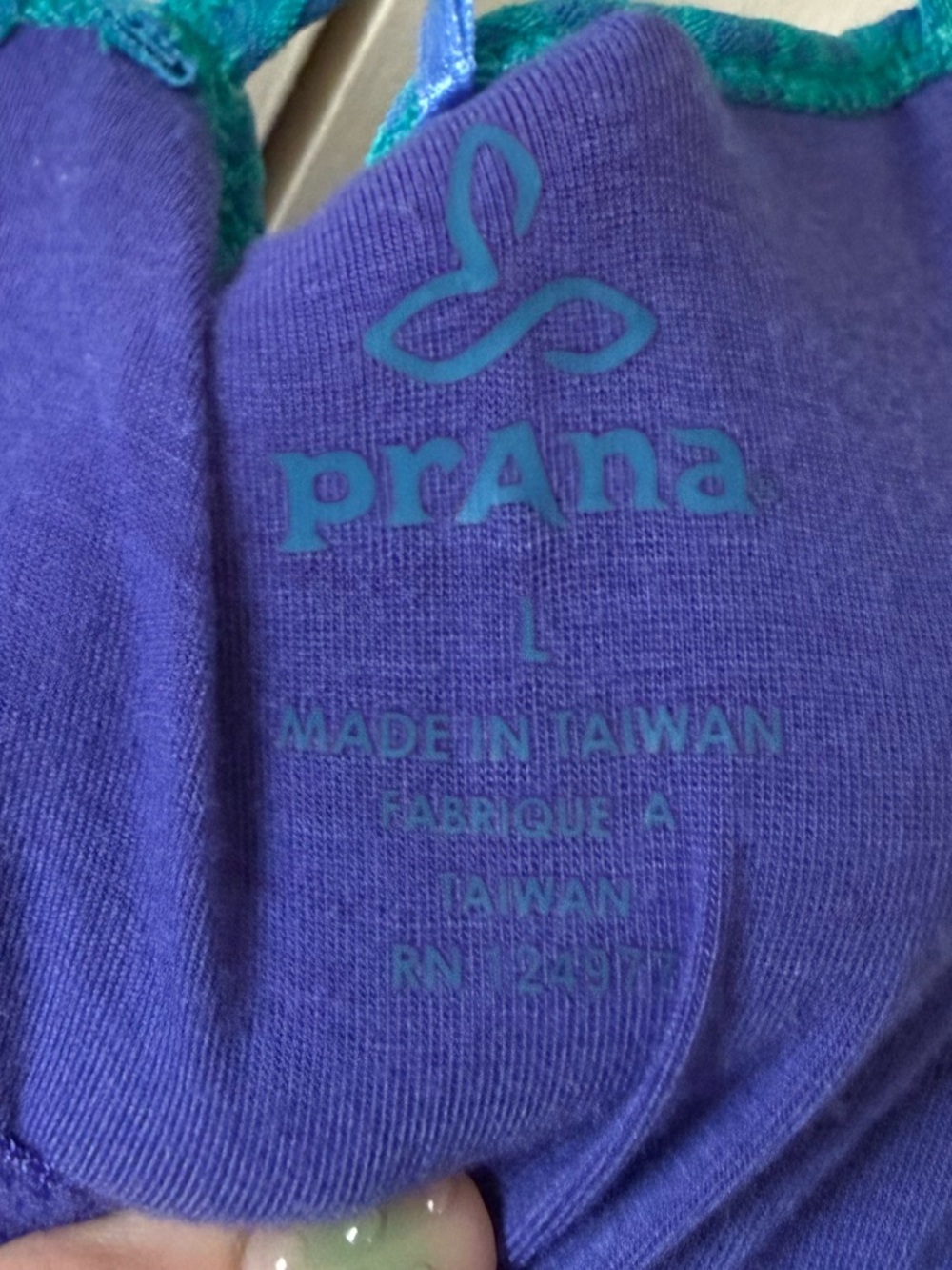 Prana Athletic Dress 90s inspired teal blue activewear built in bra size L - Picture 4 of 7
